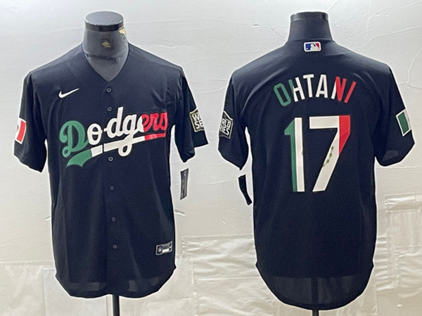Los Angeles Dodgers #17 Shohei Ohtani Black Cool Base Stitched Jersey - Zenithce