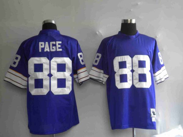 Mitchell Ness Vikings #88 Alan Page Purple Stitched Throwback Jersey - Zenithce