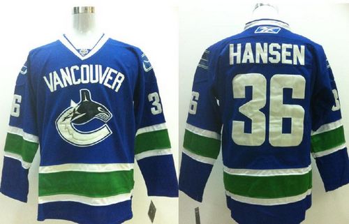Canucks #36 Jannik Hansen Blue Stitched Jersey - Zenithce