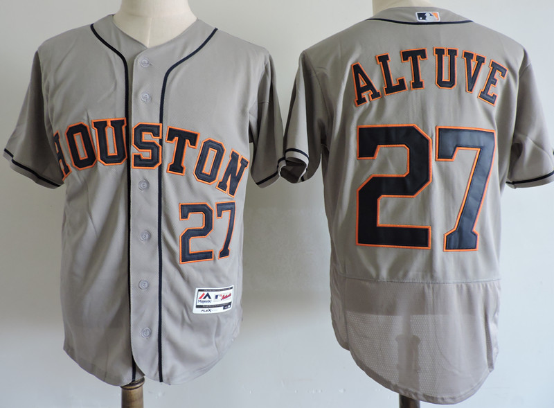 Houston Astros #27 Jose Altuve Gray Elite Stitched Jersey - Zenithce