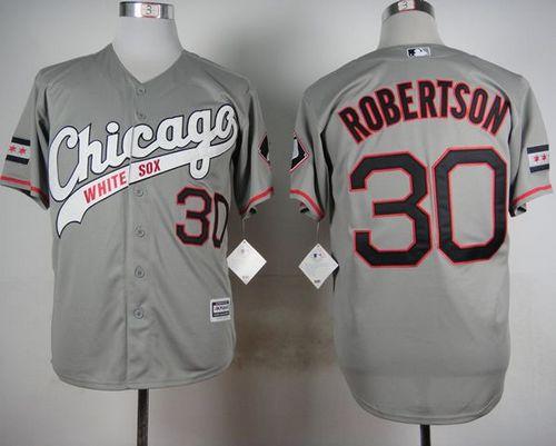 White Sox #30 David Robertson Grey New Cool Base Stitched Jersey - Zenithce