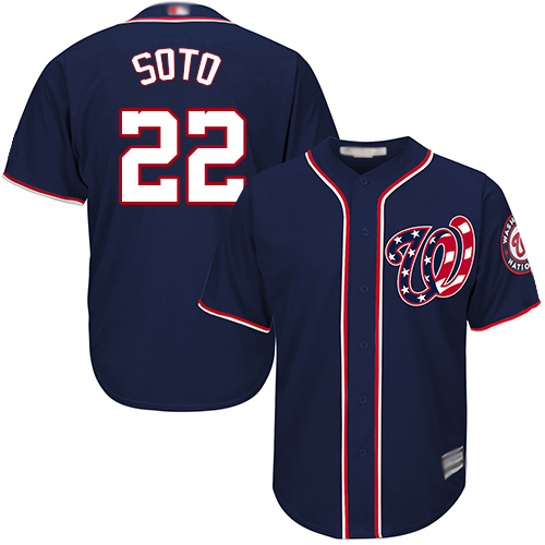 Washington Nationals #22 Juan Soto Navy Cool Base Stitched Jersey - Zenithce
