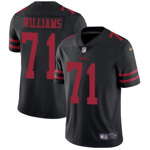 San Francisco 49ers #71 Trent Williams Black Vapor Untouchable Limited Stitched Jersey - Zenithce