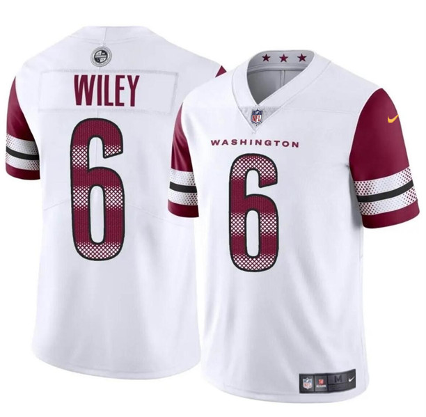 Washington Commanders #6 Michael Wiley White 2024 Vapor Limited Stitched Jersey - Zenithce
