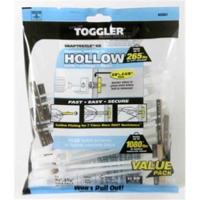 Toggler Assorted Length dia Toggle Bolt Drywall Anchor - Zenithce