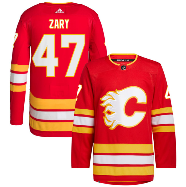 Calgary Flames #47 Connor Zary Red Stitched Jersey - Zenithce