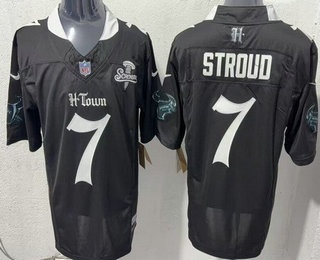 Houston Texans #7 CJ Stroud Limited Black Screwstan FUSE Vapor Jersey - Zenithce