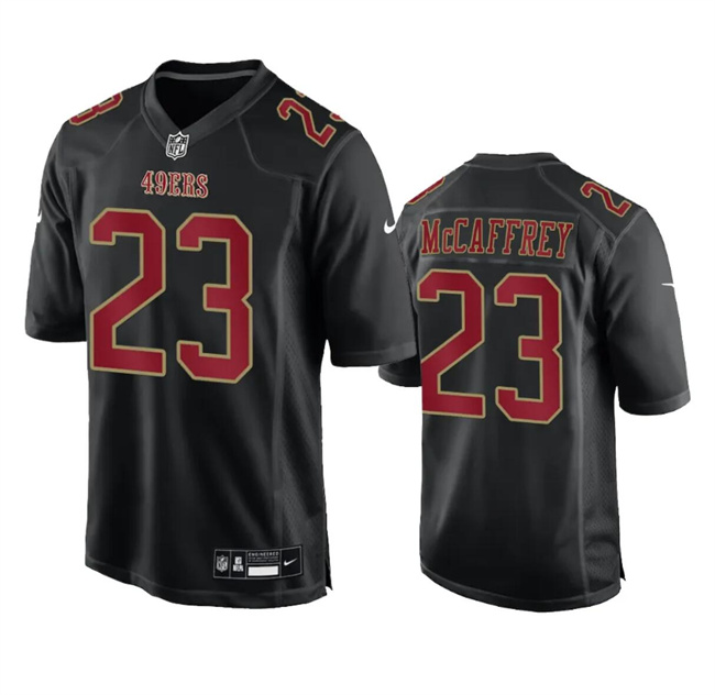 San Francisco 49ers #23 Christian McCaffrey Black Fashion Limited Stitched Game Jersey - Zenithce