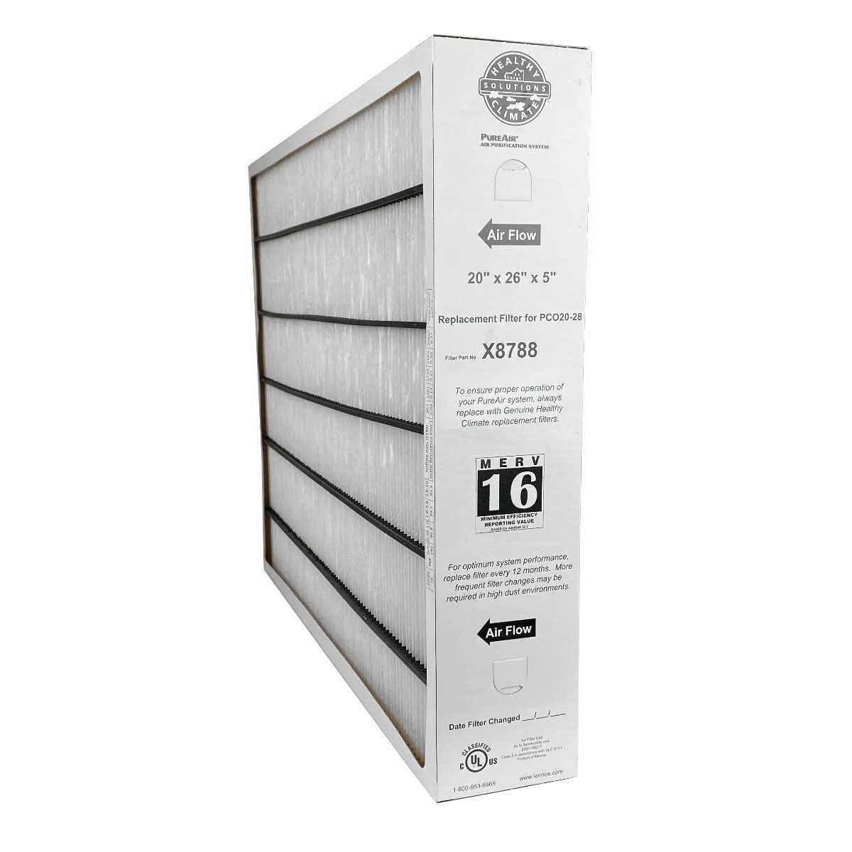 Lennox Healthy Climate 20x25x5 X6673 MERV 11 Filter - Zenithce