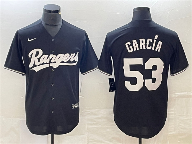 Texas Rangers #53 Adolis García Black Cool Base Stitched Jersey - Zenithce
