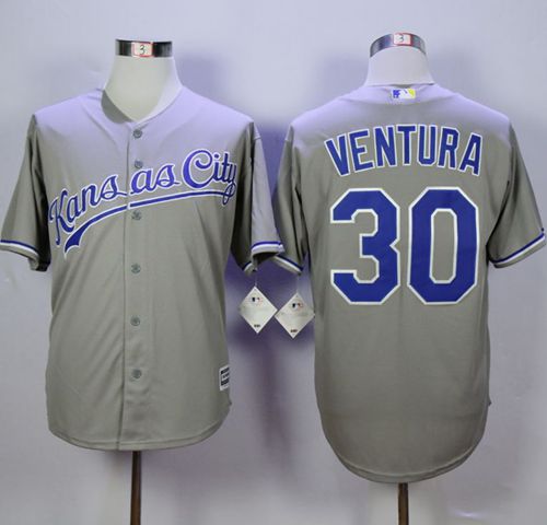 Royals #30 Yordano Ventura New Grey Cool Base Stitched Jersey - Zenithce