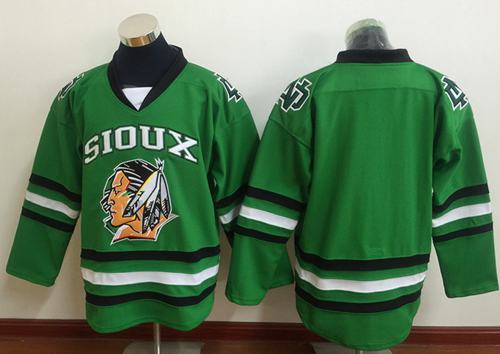 Blackhawks Blank Green Sioux Stitched Jersey - Zenithce