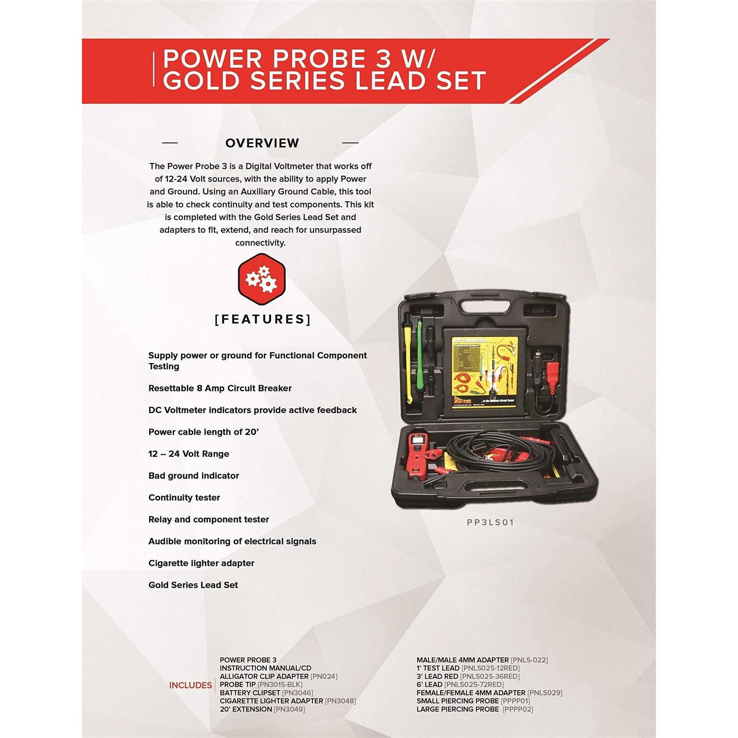 Power Probe Iii W/ Lead Set Kit - Zenithce