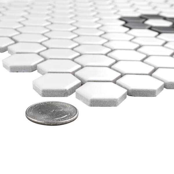 Metro Hex Porcelain Mosaic Wall & Floor Tile Merola Tile - Zenithce
