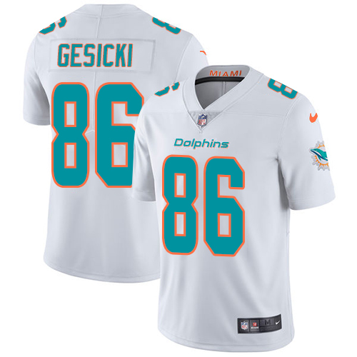 Miami Dolphins #86 Mike Gesicki White Vapor Untouchable Limited Stitched Jersey - Zenithce