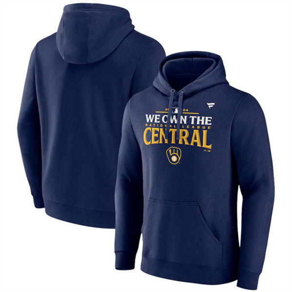 Milwaukee Brewers Navy 2024 NL Central Division Champions Locker Room Pullover Hoodie - Zenithce
