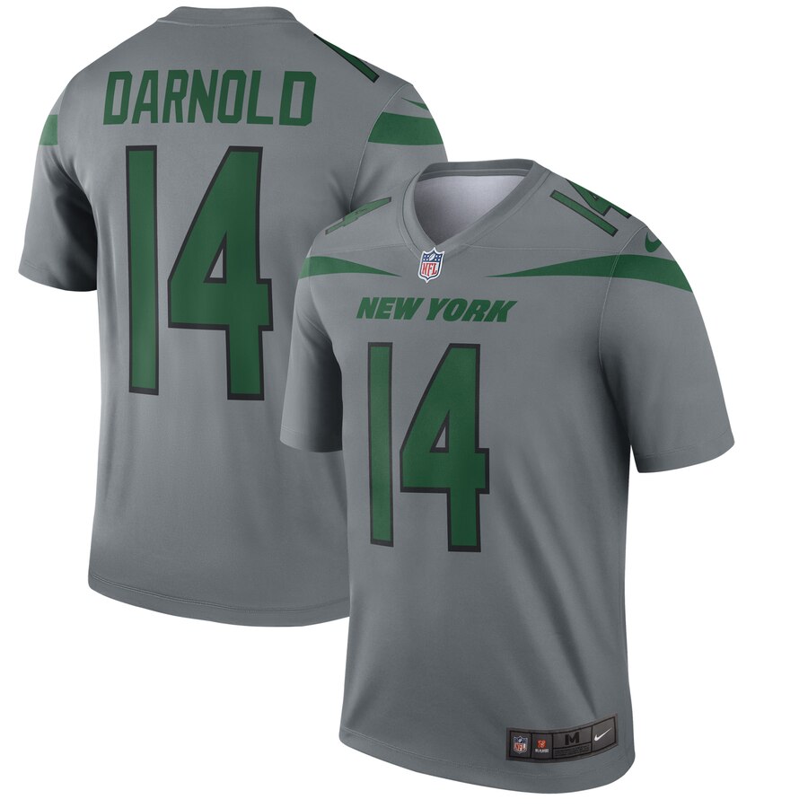 New York Jets #14 Sam Darnold Gray Inverted Legend Stitched NFLJersey - Zenithce