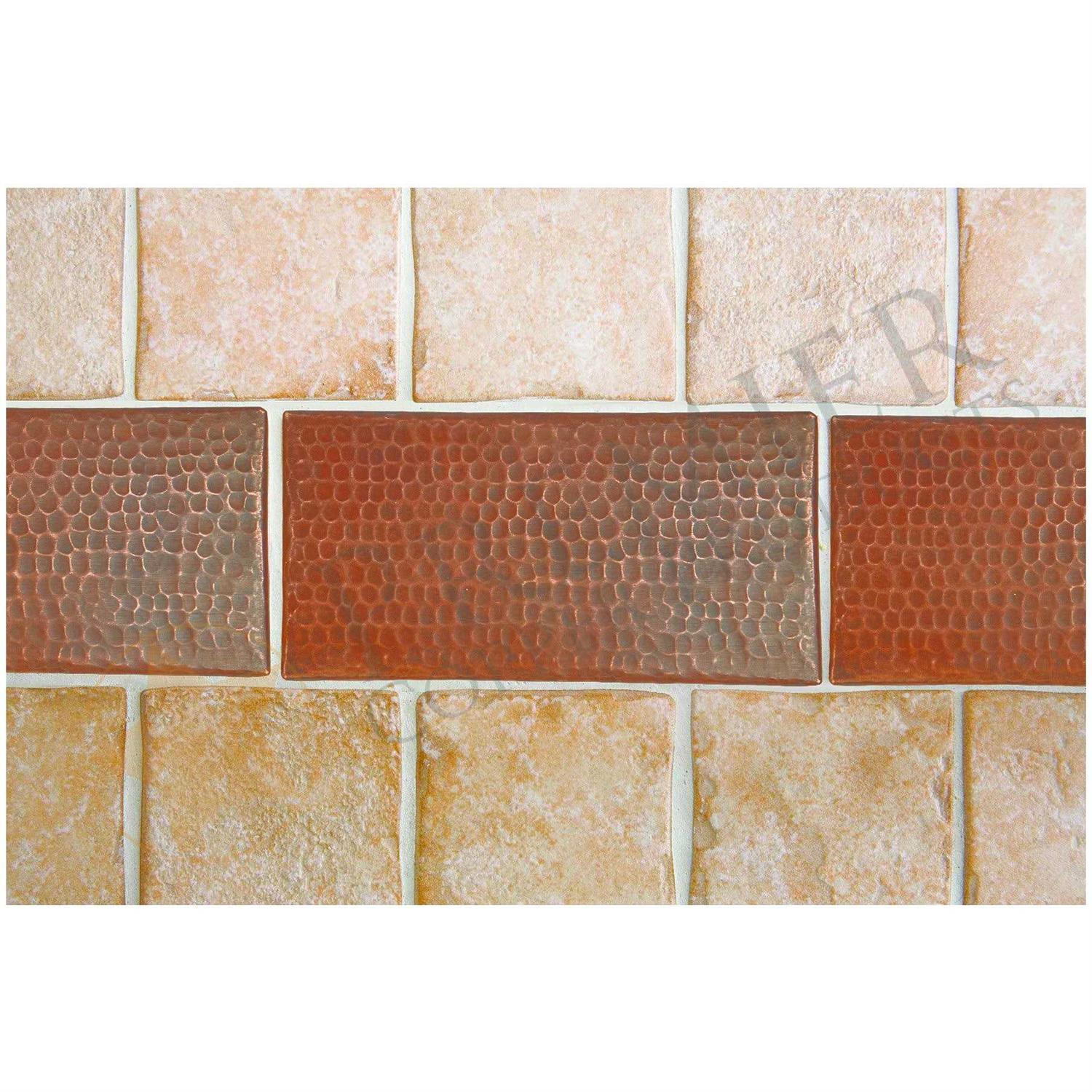 Premier Copper Products Hammered Copper Tile 4 x 8 T48DBH - Zenithce