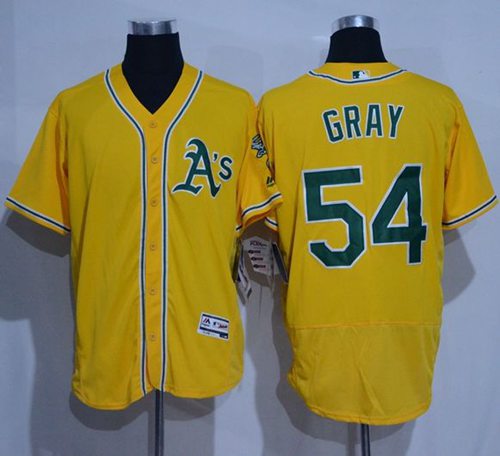 Athletics #54 Sonny Gray Gold Flexbase Authentic Collection Stitched Jersey - Zenithce