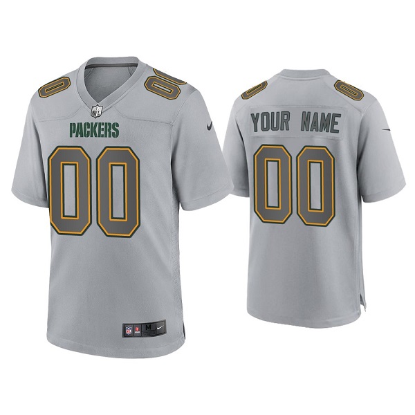 Green Bay Packers Customized Custom Gray Atmosphere Fashion Stitched Game Jersey - Zenithce