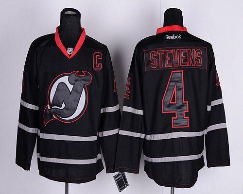 Devils #4 Scott Stevens Black Ice Stitched Jersey - Zenithce