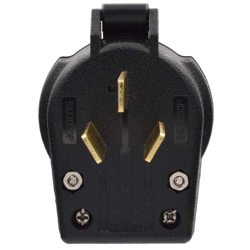 ELEGRP 30 Amp 125/250V, NEMA 14-30R Flush Mount Power Outlet, Single Straight Blade Range and Dryer Outlet Grounding - Zenithce