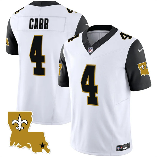 New Orleans Saints #4 Derek Carr White Black 2023 F.U.S.E. 1987 Legacy Vapor Stitched Jersey - Zenithce