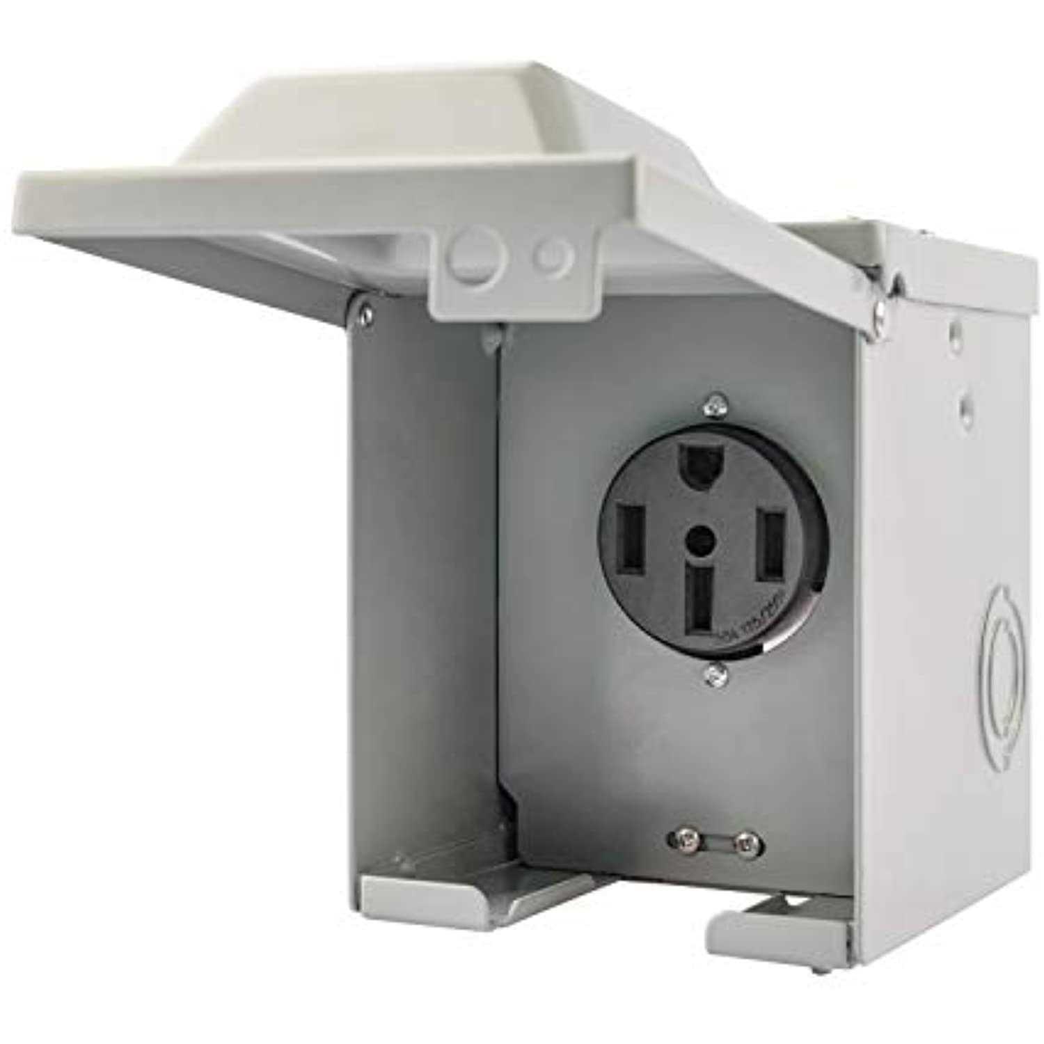 RVGUARD 125V 30 Amp RV Power Inlet, White, Twist Locking, Power Plug with 3 Stainless Steel Pins and Screws - Zenithce