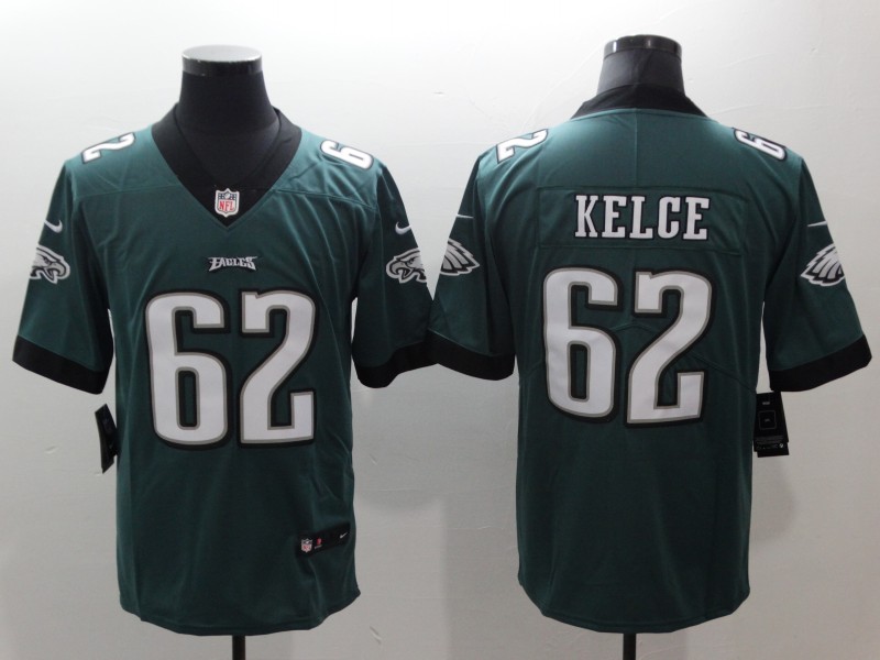 Philadelphia Eagles #62 Jason Kelce Green Vapor Untouchable Limited Stitched Jersey - Zenithce