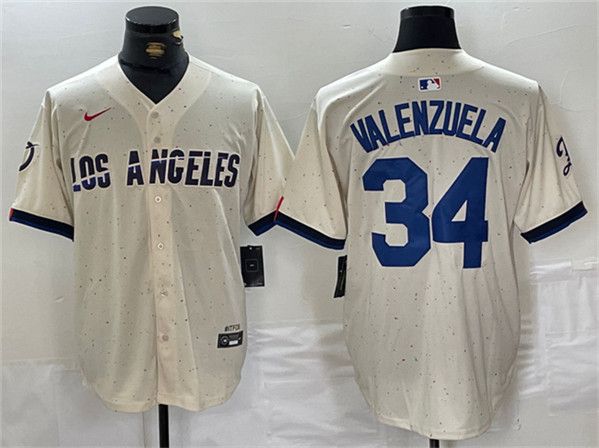 Los Angeles Dodgers #34 Toro Valenzuela Cream Stitched Jersey - Zenithce
