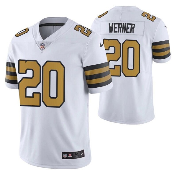 New Orleans Saints #20 Pete Werner White Color Rush Limited Stitched Jersey - Zenithce