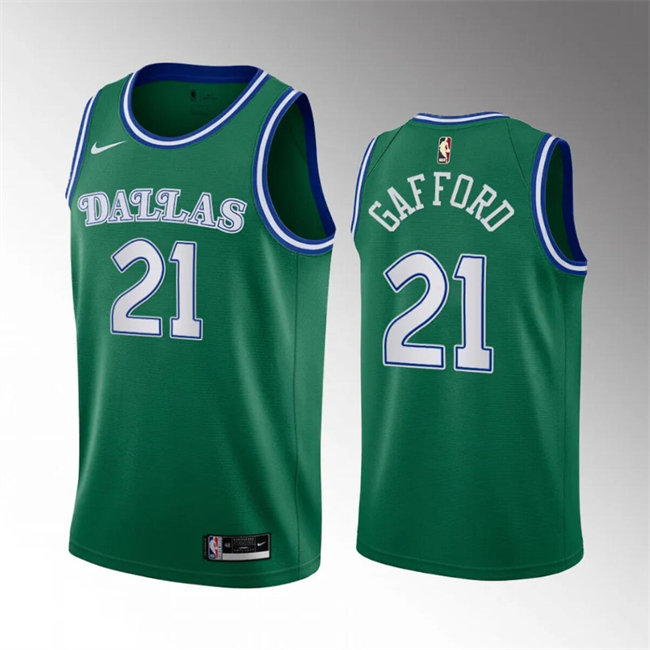 Dallas Mavericks #21 Daniel Gafford Green Classic Edition Stitched Jersey - Zenithce