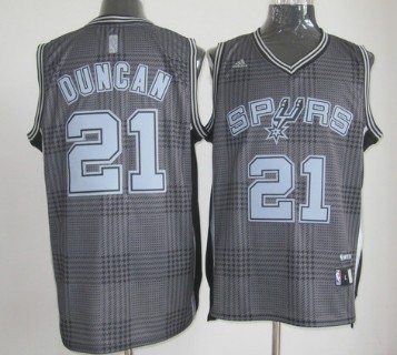 San Antonio Spurs #21 Tim Duncan Black Rhythm Fashion Jersey - Zenithce