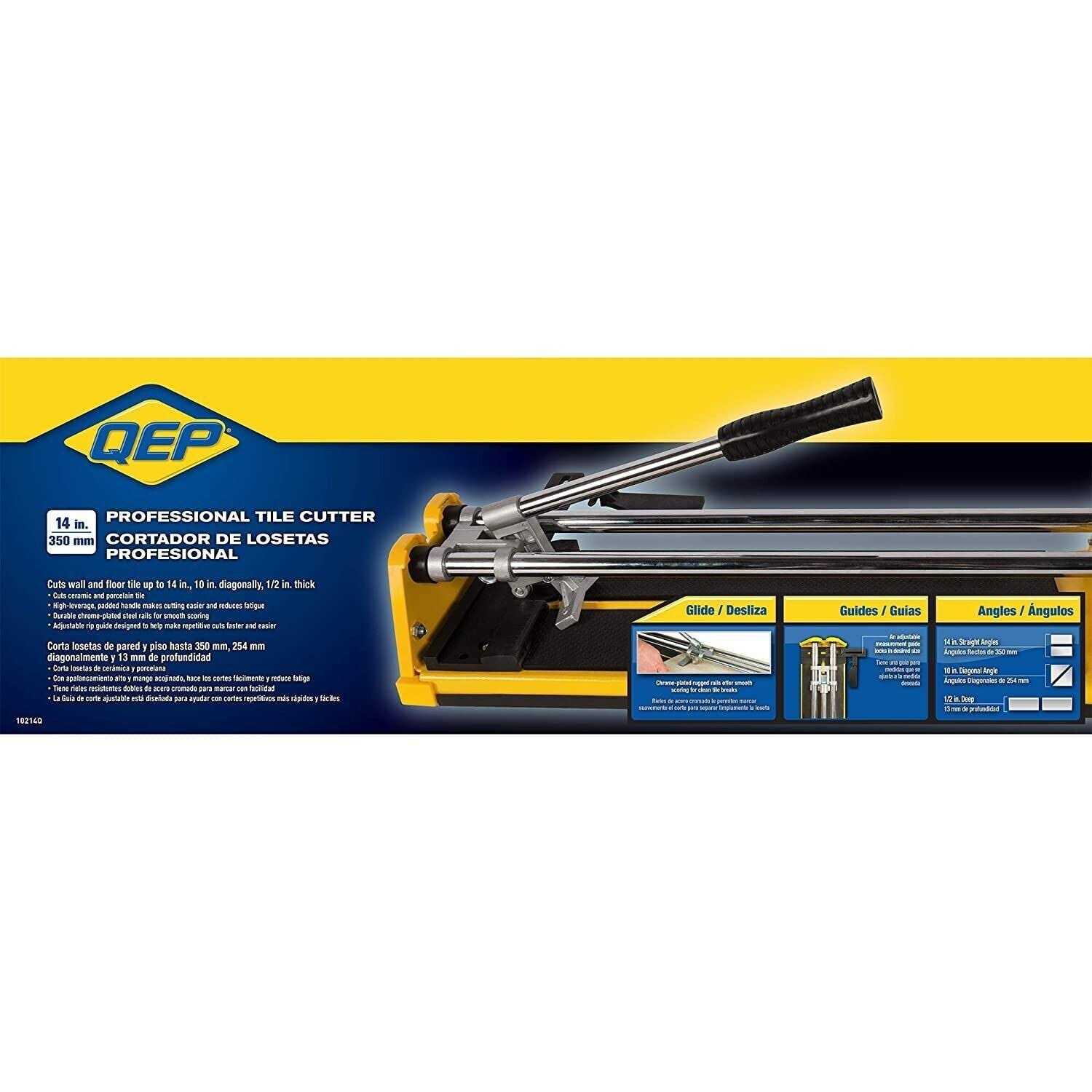 QEP 10630 24-Inch Manual Cutter with Tungsten Carbide Scoring Wheel for Porcelain and Ceramic Tiles - Zenithce