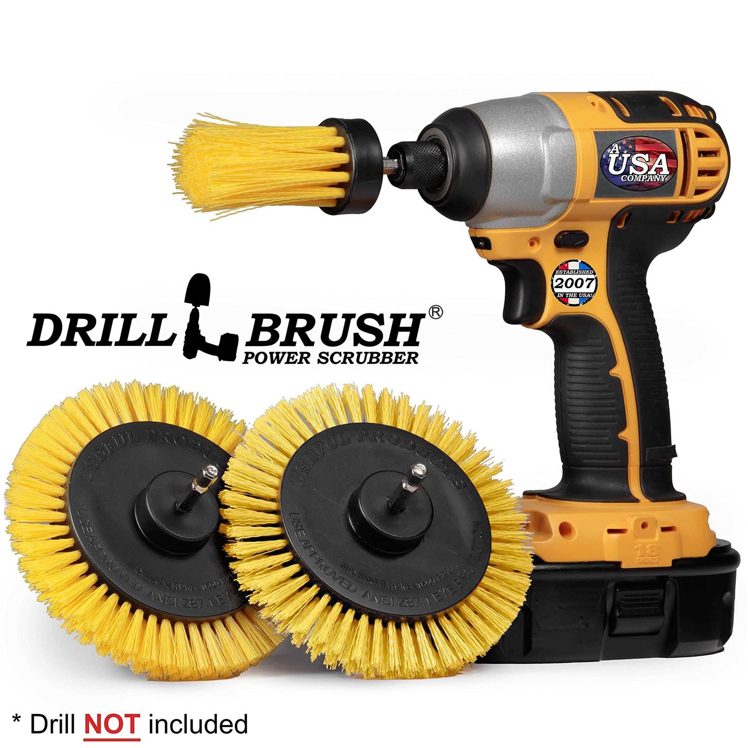 Drillbrush Power Scrubber Non-Skid Deck Brush - Zenithce