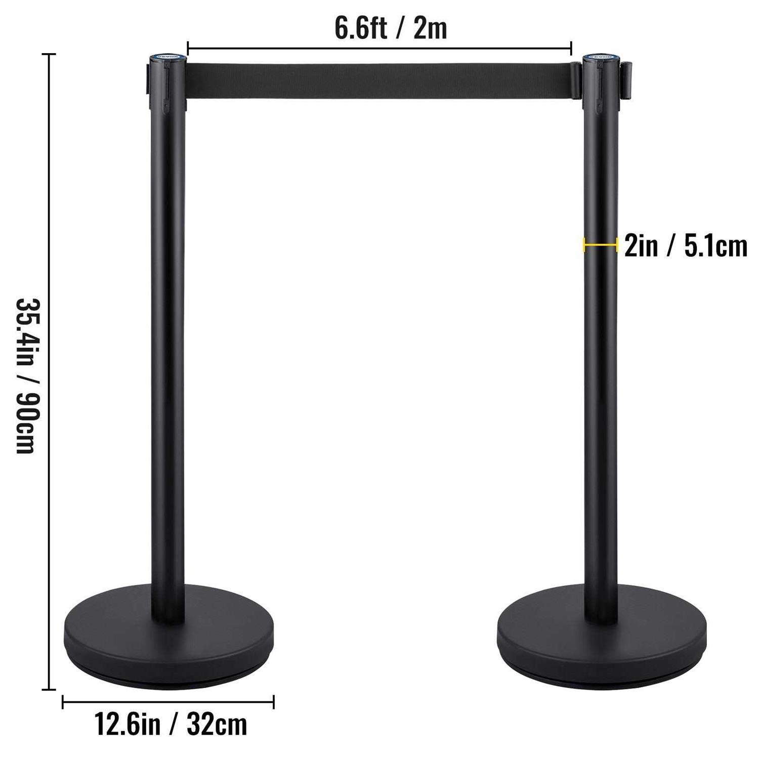 VEVOR Crowd Control Stanchion Set of 6 Pieces Stanchion Set Stanchion Set with 5 ft/1.5 GLZHSHRSJTHG69AV4V0 - Zenithce