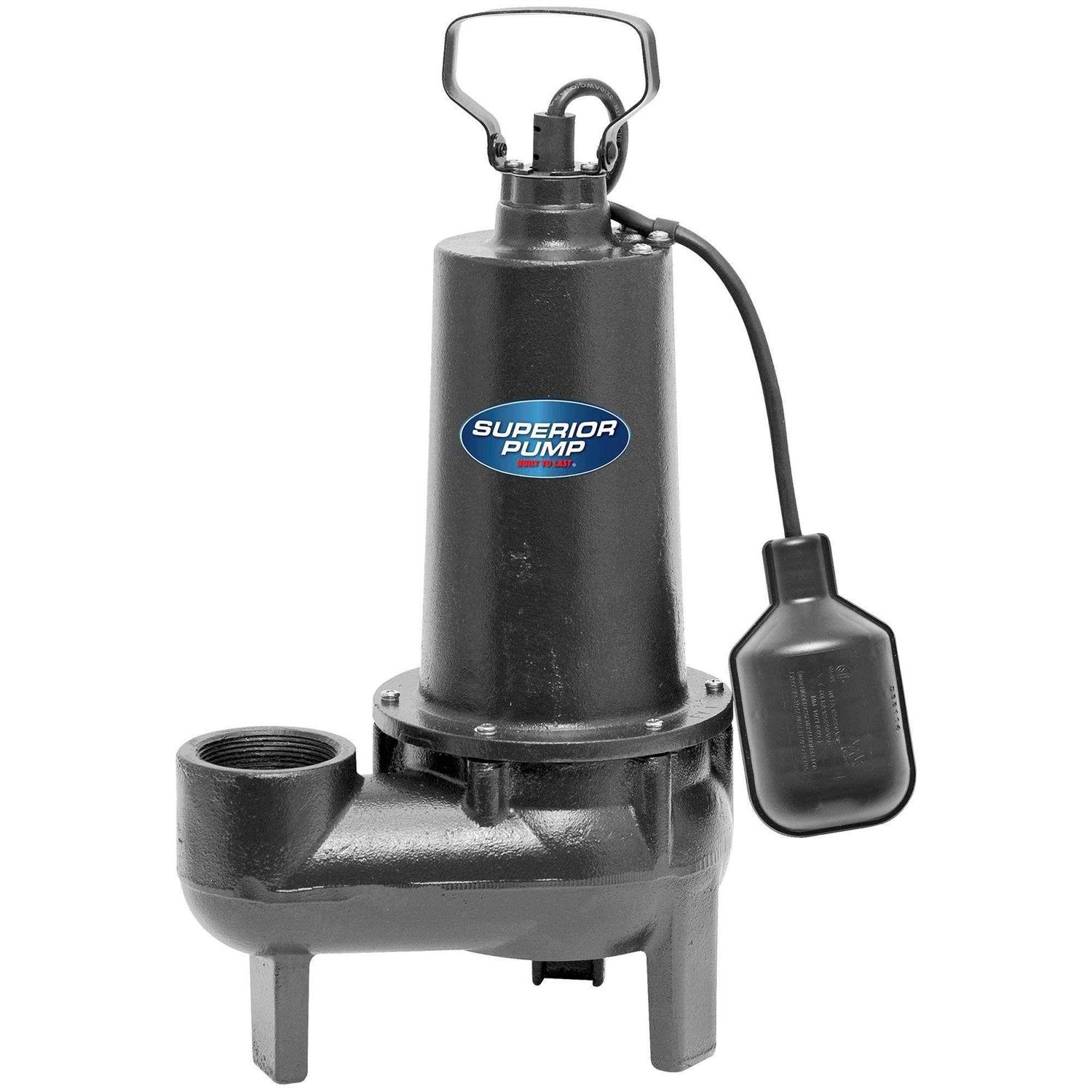 Superior Pump 1/2 HP Cast Iron Sewage Pump 93501 - Zenithce