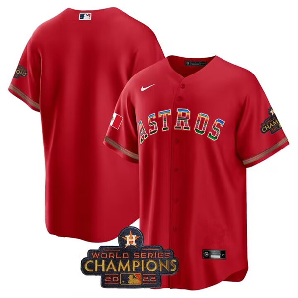 Houston Astros Blank Red Mexico Cool Base Stitched Jersey - Zenithce