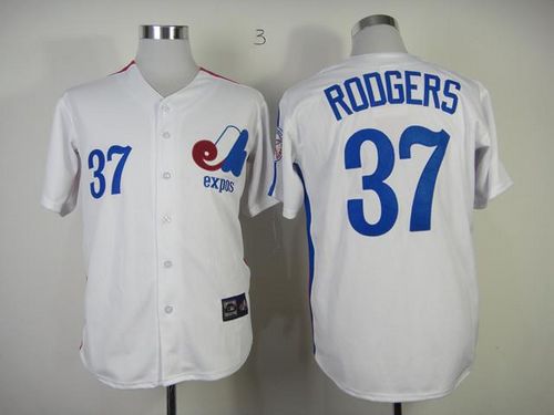 Mitchell And Ness Expos #37 Steve Rodgers White Throwback Stitched Jersey - Zenithce