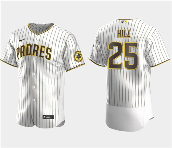 San Diego Padres #25 Tim Hill White Flex Base Stitched Jersey - Zenithce