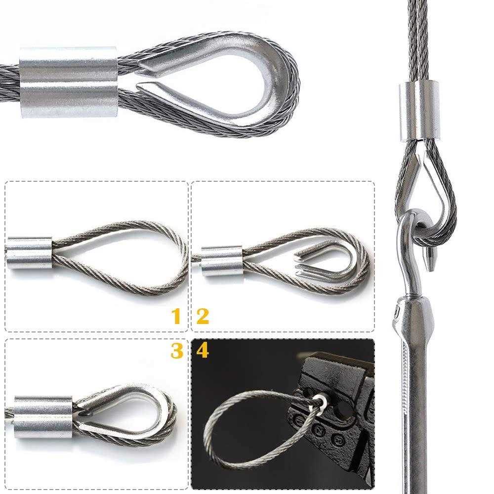 TooTaci Wire Rope Turnbuckle Wire Kit Stainless Steel Coated Cable Wire Rope Turnbuckles for Cables Wire Cable - Zenithce