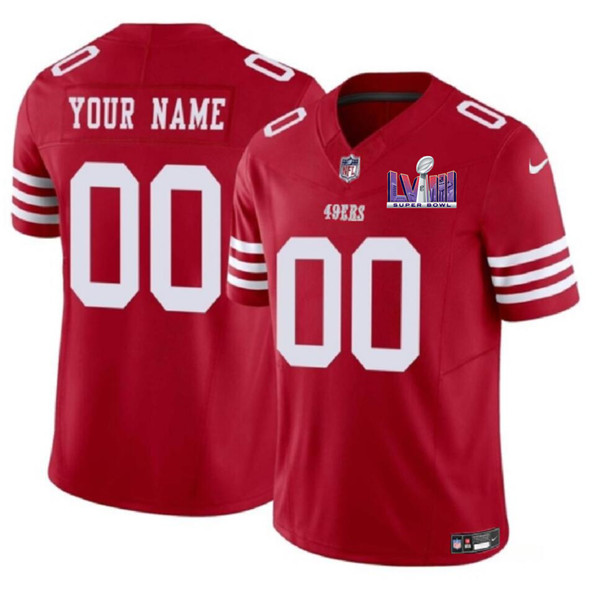 San Francisco 49ers Custom Red 2024 F.U.S.E. Super Bowl LVIII Patch Vapor Untouchable Limited Stitched Jersey - Zenithce