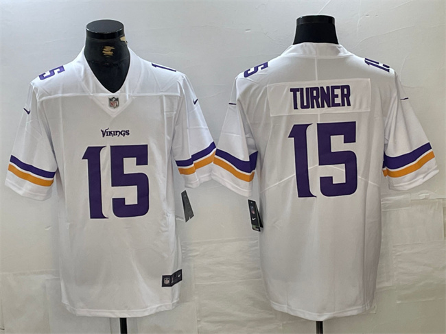 Minnesota Vikings #15 Dallas Turner White 2024 Draft Vapor Untouchable Limited Stitched Jersey - Zenithce