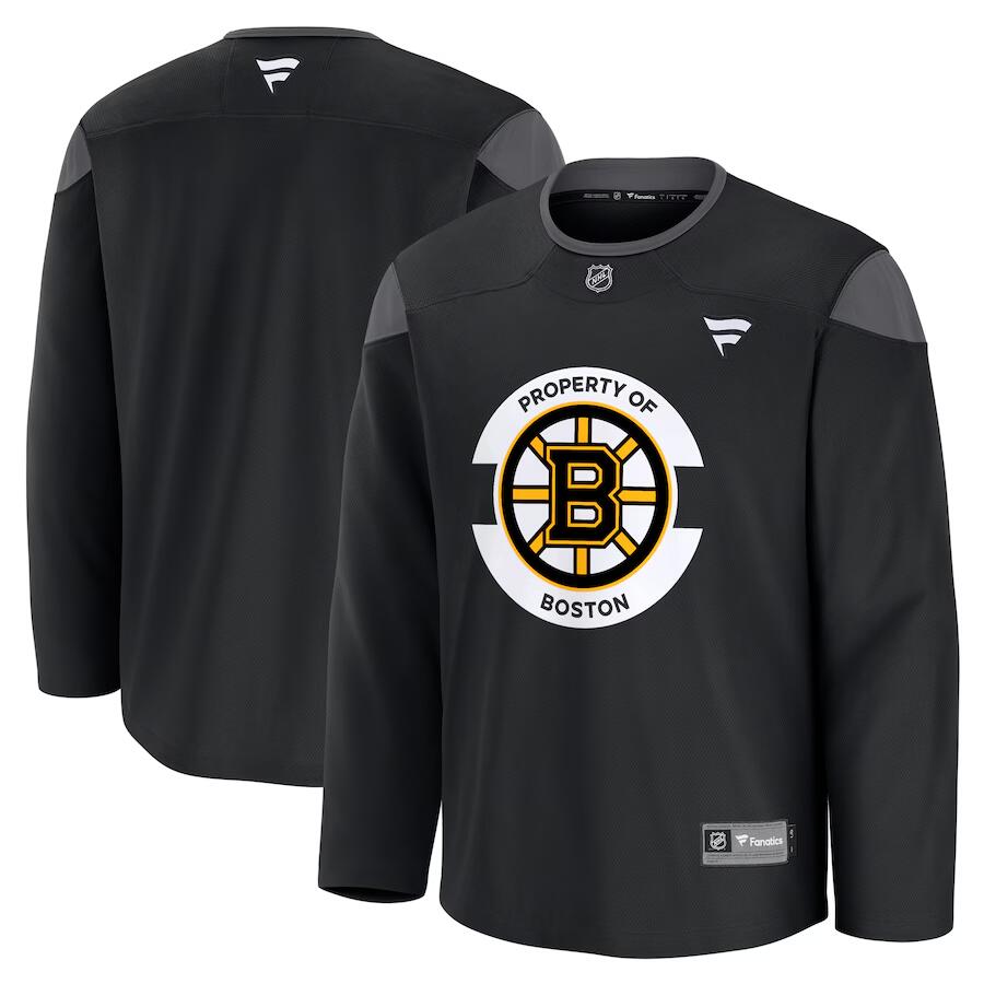 Boston Bruins Black 2024-25 Home Team Practice Stitched Jersey - Zenithce