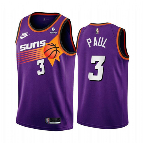 Phoenix Suns #3 Chris Paul Purple Stitched Jersey - Zenithce