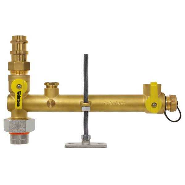 Webstone H-40613W 3/4 Pro-Pal Full Port Forged Brass Ball Valve w/ Hi-Flow Hose Drain & Reversible Handle - Zenithce