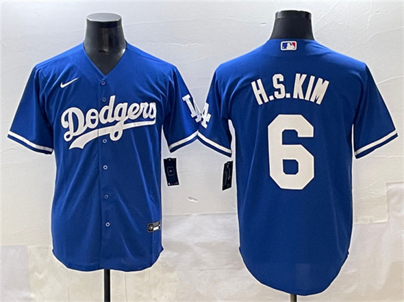 Los Angeles Dodgers #6 H.S.Kim Royal Cool Base Stitched Jersey - Zenithce