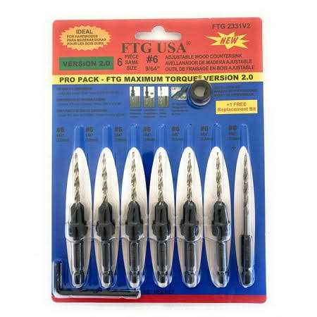 FTG USA 6 Piece Drill Bit Cases Designed as Storage Container for Adjustable Countersink Drill Bits - Zenithce