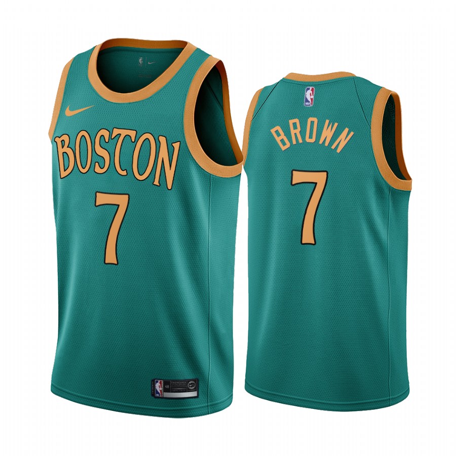 Celtics #7 Jaylen Brown Green 2019-20 City Edition Jersey - Zenithce
