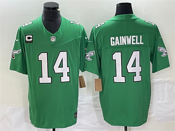Philadelphia Eagles #14 Kenneth Gainwell Green 2023 F.U.S.E. With C Patch Vapor Untouchable Stitched Jersey - Zenithce